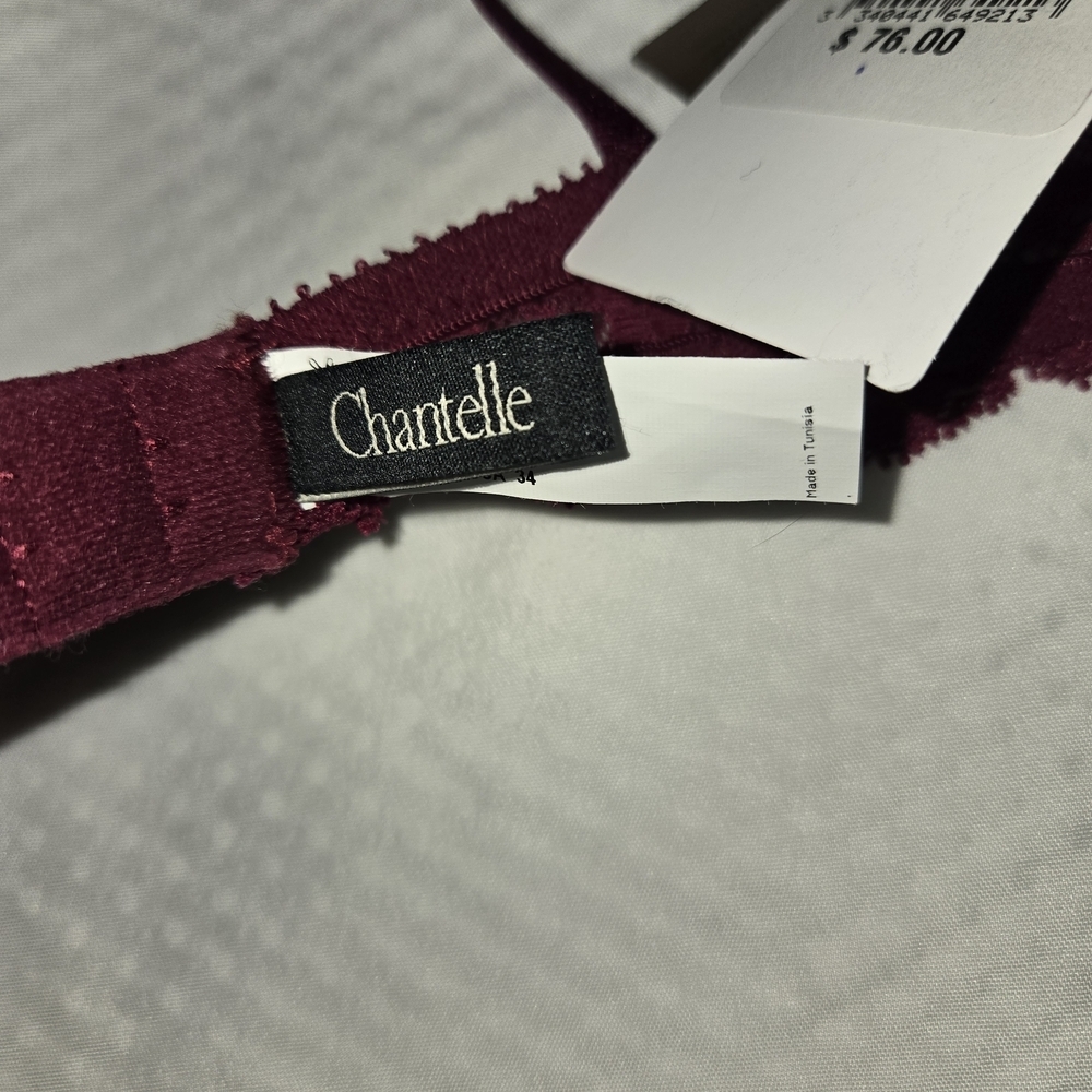 Chantelle Women's Burgundy Lace Bra - Picture 10 of 10